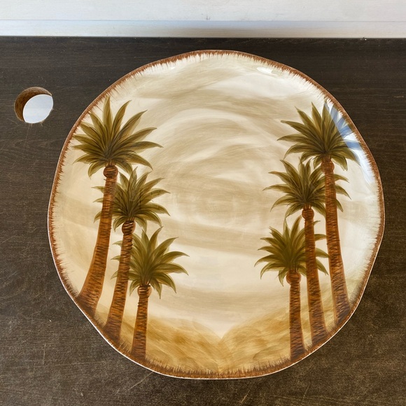 Fiji Tabletop Unlimited Palm Tree Large Platter Round 18